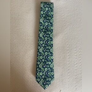Tommy Hilfiger Floral Green Tie NWT